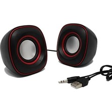 Nisar Store G- D015 USB Hoparlör Bilgisayar Pc Tablet Notebook Kırmızı