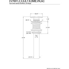 NY Home EV7007 Taşmasız Push Pop-Up Drenaj, Fırçalanmış Pirinç 9,44 x 2,75 x 2,75