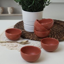 Nisar Store Kızıl Kahve Bulut Mini Çerezlik/sosluk 8 cm 6 Adet 607