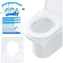 Nisar Store 50'li Tek Kullanımlık Su Geçirmez Klozet Kapağı – Antibakteriyel Seyahat Tuvalet Örtüsü, Hijyenik Klozet Koruyucu Koltuk Pedi, Plastik Tuvalet Pedi, Otel, Avm, Kamp ve Dış Mekan Kullanımı