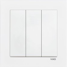 NY Home 55 Beyaz Üçlü Anahtar C1 Mekanizma