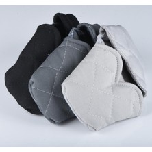 Nisar Store Isı Yalıtımlı Isı Geçirmeyen Kumaş Fırın Tutacağı Tencere Tepsi Tutamaç 2 Adet Silikon Değil (Antrasit)