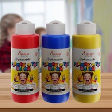 NY Home Kırmızı-Mavi-Sarı Parmak Boyası 3'lü Set 3X120ML