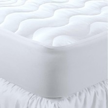 Nisar Store Ave Kapitone Fitted Su Sıvı Geçirmez Yatak Koruyucu Alez, Beyaz, 80X180CM