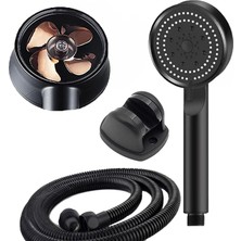 NY Home Turbo Pervaneli 5 Fonksiyonlu Duş Başlığı Duş Hortumu 150 cm ve Mafsal Set