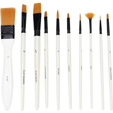 Nisar Store 10 Adet Sanatçı Boya Fırçası Seti Sentetik Fırça Yağlı Boya Akrilik Fırça Fermuarlı Kılıflı