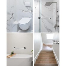 Nisar Store Yaşlı, Bedensel Engelli Tutunma Barı, Hasta Tutunma Barı, Küvet Tutamağı, Krom Kaplama (40CM)