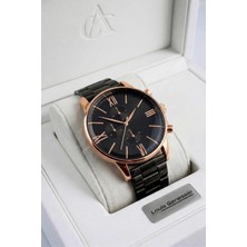 Güncel Vitrin Siyah Rose Erkek Kol Saati - Şık Kutulu Sevgiliye Hediye