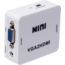 Nisar Store PM-18698 VGA To HDMI Ses Çıkışlı Mini Model Dönüştürü