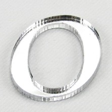 NY Home Pleksi Ayna O Harfi Gümüş Renk 3 cm