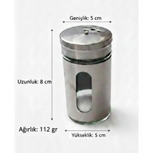 NY Home Tuzluk, Metal Sarma Cam, Şeffaf Cam Gövde, Delikli Kapak, Tuz ve Baharat Serpici, Mutfak ve Sofra Kullanımı (1)