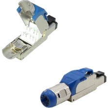 OEM Cat8 RJ45 Endüstriyel Tip IP20 Stp konnektör Korumalı Saha Fişi Aracı Kolay Metal Döküm Sonlandırma konnektörü