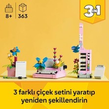 Nisar Store 3’ü 1 Arada Çiçekli Daktilo 31169-8 Yaş ve Üzeri Çocuklar Için Keytar Veya Saksıya Dönüşebilen Yaratıcı Oyuncak Yapım Seti, Doğum Günü Hediyesi (363 Parça)