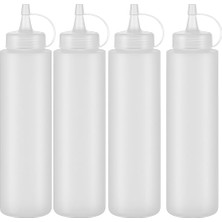 NY Home 4 Adet Şeffaf Plastik Sosluk Ketçap Mayonez Sos Şişesi