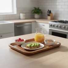 Nisar Store Doğal Akasya Ağacından Sunum Tabağı, Akasya Meze Tabağı, Peynir Sunum Tabağı, Akasya Salata Tabağı (23CM*17CM*1.5CM)