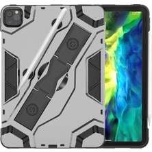 Nisar Store ipad ile Uyumlu Pro 11 2. Nesil 3. Nesil 4.nesil Standlı Kalem Bölmeli Zırh Korumalı Kılıf