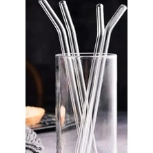 NY Home Porselen Diyarı Cam 6'lı Pipet Şeffaf