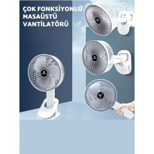 Nisar Store W2 USB Kablolu 3 Kademeli Oynar Başlıklı Mini Fan Ergonomik Ev Ofis Için Sessiz Klipsli Vantilatör