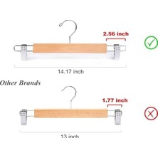 Nisar Store 5 Adet Mandallı Ahşap Etek ve Pantolon Askısı,şort,çamaşır,kıyafet Askısı,mandallı Ahşap Askı (5 Adet)