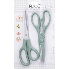 NY Home Premium Serisi Ergonomik Saplı Çelik Gıdaya Temasa Uygun 2'li Mutfak Makası, Yeşil