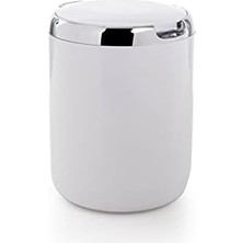 Nisar Store Plastik Kapaklı Pasifik Çöp Kovası 3lt 15,5 x 20 cm Beyaz