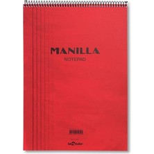 NY Home Manilla Ofis Bloknot A5 Çizgili Kırmızı