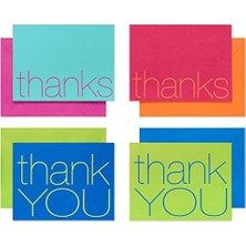 NY Home Greetings Çok Renkli Teşekkür Kartları ve Renkli Zarflar, 50 Adet