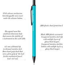 Nisar Store Hexagonr Mekanik Kurşun Kalem Turkuaz 0.7 mm