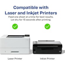 NY Home Yazdırılabilir Kartpostallar, 10,8 cm x 14 Cm, Parlak Beyaz, Mürekkep Püskürtmeli Yazıcılar Için 100 Boş Kartpostal (08383)