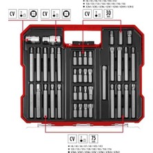 Nisar Store Orijinal Xl-Case 40-Parça Uç Seti (Crv Çelik Uçlar,3/8" 10 mm Altıgen Şaft, 1/2" Kare Lokma Adaptörü, Saklama Kutusu Dahil) - 49109032