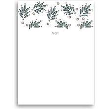 Nisar Store 3'lü Masaüstü Çiçek Desenli Not Kağıt Seti