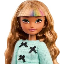 Nisar Store Besties Bebek ve Aksesuarları, Çıkarılabilir Kıyafetleriyle Eklemleri Bükülebilen, Dalgalı Kahverengi Saçlı Zia Bebek, Saç ve Ay Temalı 7 Aksesuar, JGG36