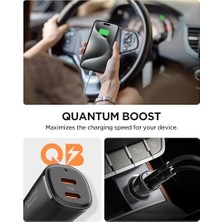 Nisar Store 50W Usb-C 2 Port Araç Içi Hızlı Şarj Aleti Pps Desteği Akım Korumalı Güç Adaptörü Çakmaklık & & iPad & MacBook Type-C Pd 3.0 30W + 20W EV502 - ACP08523