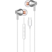 NY Home Type C Kulaklık, Type C Çıkışı Olan Tüm Modelleri Destekler Model Seçmez Bass Tiz Hd Ses Kalitesi Tpc-02 (Beyaz)