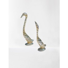 Nisar Store Altın Işlemeli Dekoratif Biblo Seti – 2'li