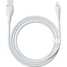 Nisar Store Pudding Hızlı Şarj Özellikli Lightning Kablo 2.4A, 1.2 Metre, Beyaz