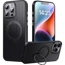 Nisar Store 16 Pro Max Için Kılıf, Magsafe ile Uyumlu, [dahili 360° Spin Manyetik Standı] Askeri Sınıf Darbeye Dayanıklı Gen-5 Aramid Fiber Kılıf Koruyucu Kılıf, 16 Pro Max 6,9 Inç Için, Siyah
