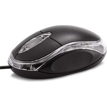 Nisar Store KM-6809 Işıklı Optik Mouse, USB Girişli, Mavi/siyah