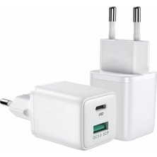 Nisar Store L-QP303 30W 2 Port Pd Şarj Adaptörü Seyahat Sarj Cihazı