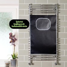 NY Home Kapı Arkası Fermuarlı Kirli Çamaşır Sepeti Dolap Içi Çamaşır Sepeti Düzenleyici Organizer (Siyah)