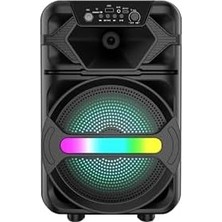 Nisar Store 20W 2400 Mah Mikrofonlu LED Işıklı Taşınabilir Bluetooth Hoparlör BTS-410