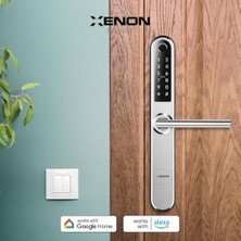 NY Home Smart Akıllı Otomatik Kapı Kilidi Parmak Izi Mekanik Anahtar Dokunmatik Şifreli Rfıd Kart Mobil Uygulama ile Uzaktan Açma/kapama Hırsızlık Önleyici Anahtarsız Kilit X8057