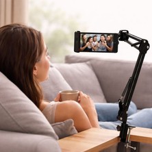 Multizone 360° Döner Telefon Tablet Tutucu Stant Aparat Ayarlanabilir Esnek Uzun Kol Masa Uyumlu