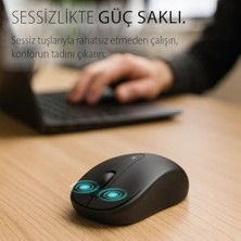 Nisar Store IWM-311ST Sılent Wireless Mouse Siyah,komple Rubber Soft Yüzey,sessiz Tuş,ergonomik Dizayn, Konforlu Dokunuş HISSI,1600DPI, USB Alıcı, 10M Çekim,uzun Pil Ömrü, Enerji Tasarrufu Uyku Modu
