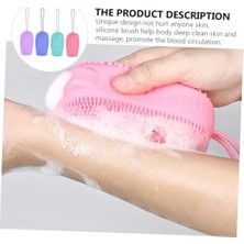 Nisar Store Süngerli Silikon Banyo Kesesi, Silikon Peeling Lifi, Köpürtücü Silikon Banyo Kese