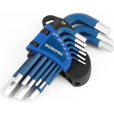 Nisar Store WP222014 9 Parça Kısa Boy Cr-V Metrik Profesyonel Allen Anahtar Takımı