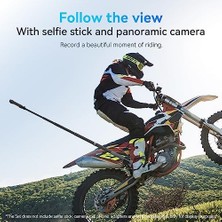 Nisar Store Duall Top Kelepçe Montaj Çubuk Direği Bisiklet Bisiklet Motosiklet Gidon Tüp Tutucu Aksesuarları Hero 13 12 11 10 9 8, Djı Osmo Action 5 Pro 4 3 X3 X4 Go3 Ace Pro ile Uyumlu