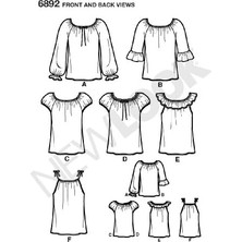 NY Home New Look Pattern 6892 Misses, Size A (6-8-10-12-14-16)