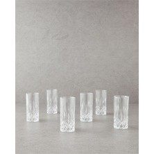 Nisar Store Leonora Kristalin 6'lı Bardak 300 ml Şeffaf