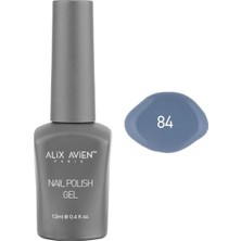 Nisar Store Mor Mavi Kalıcı Oje 84-Yoğun Renk Veren Jel Oje 12 Ml-Nail Uv Gel Polish 84
